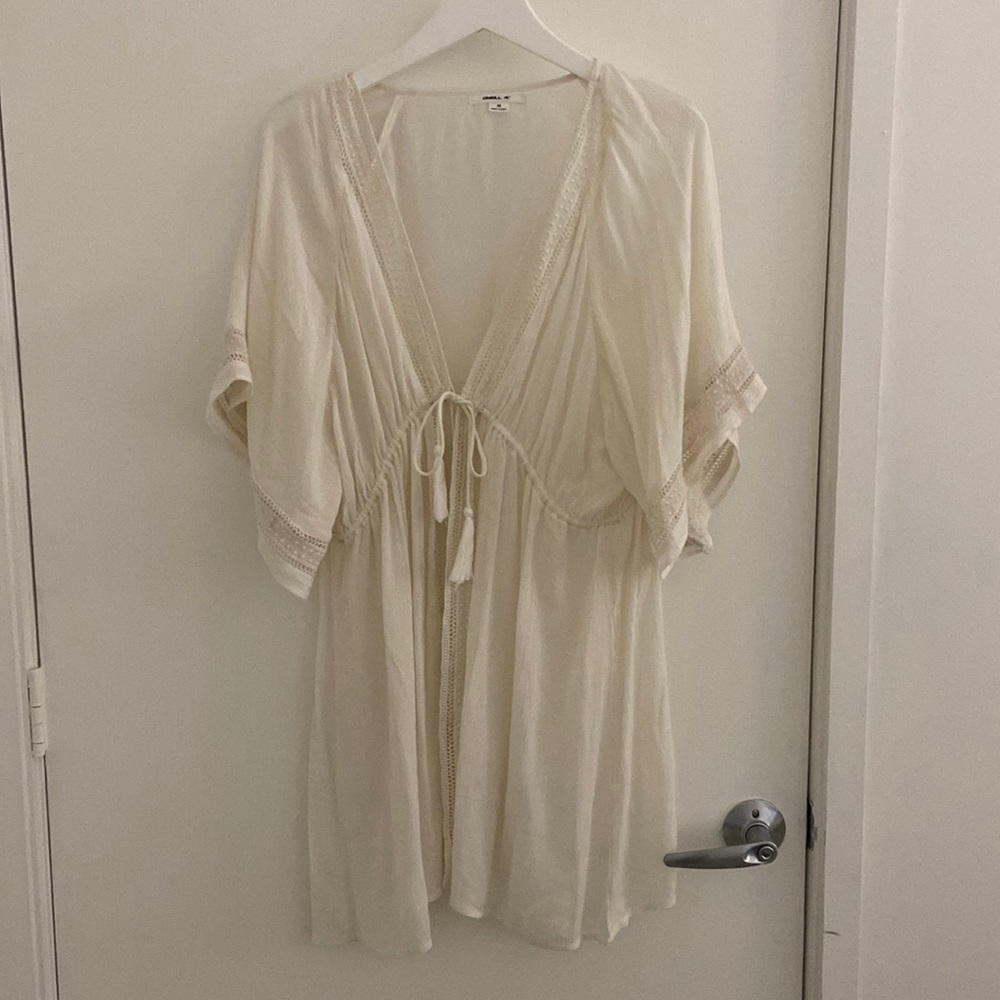 Cream beach coverup